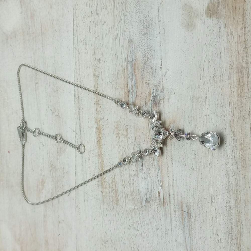 Givenchy Silver-tone Crystal Necklace